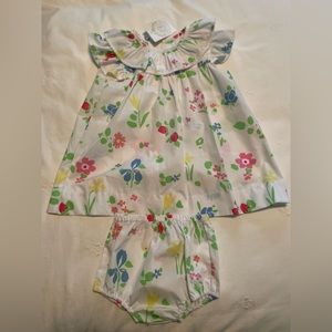 The Beaufort Bonnet Company Matching Floral and Strawberry Set, Size 18-24 NWT!